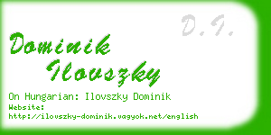 dominik ilovszky business card